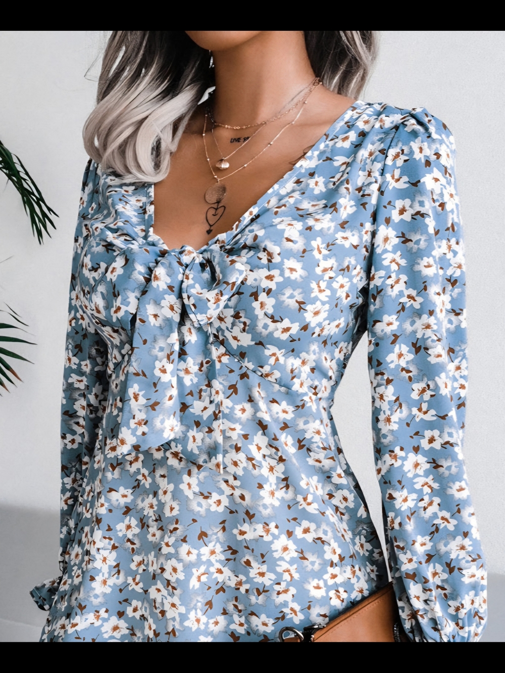 Lily Rose Floral Tie-Front Mini Dress